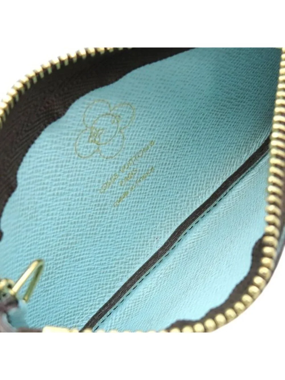 Louis Vuitton Coin Purse Pochette Cles Monogram Canvas Azur Frost Key